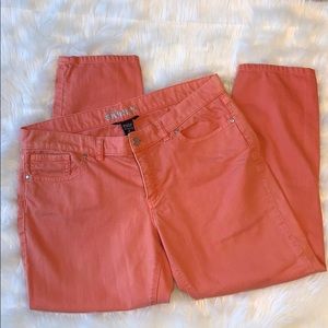 New York & Company Coral Low Rise Skinny Jeans